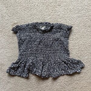 American Eagle Outfitters Blue Floral Tube Top